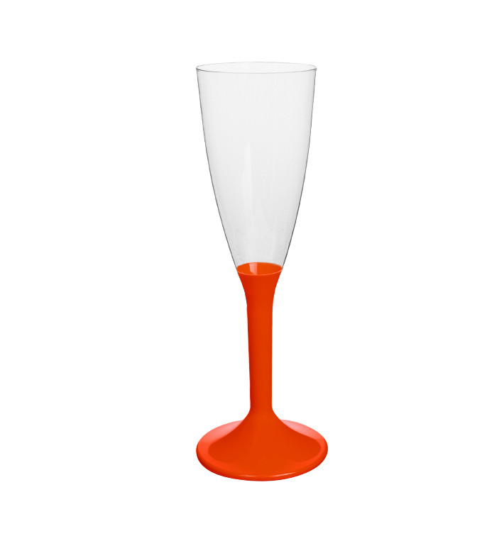 Copa Plástico Cava Pie Rojo 120ml 2P (20 Uds) Copa Plástico Cava Pie Rojo 120ml 2P (20 Uds)