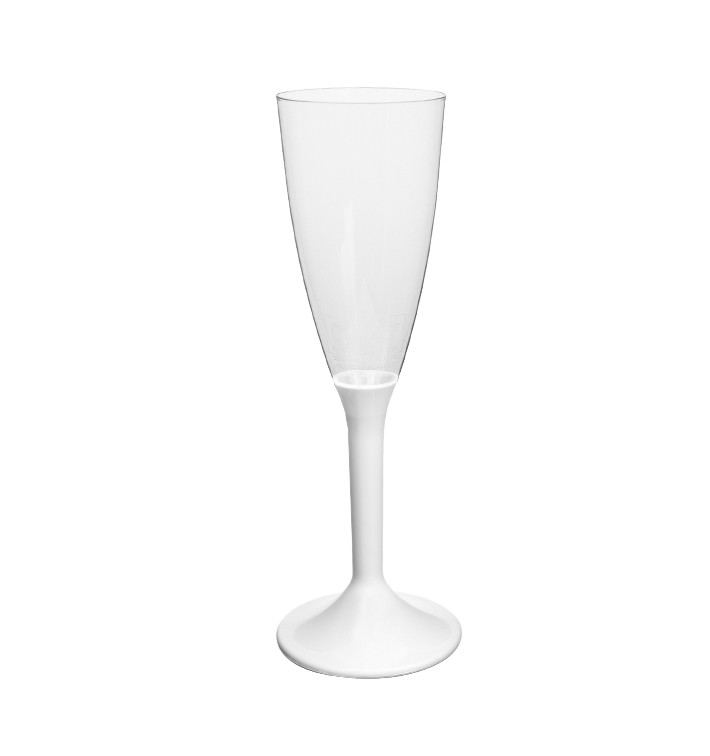 Copa Plástico Cava Pie Blanco 120ml 2P (20 Uds) Copa Plástico Cava Pie Blanco 120ml 2P (20 Uds)