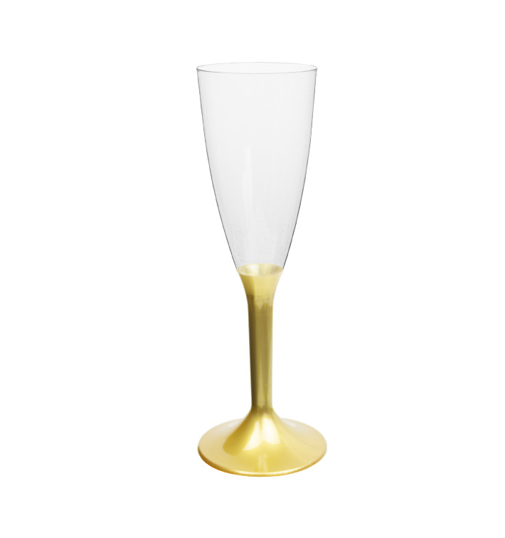 Copa Plástico Cava Pie Oro 120ml 2P (20 Uds) Copa Plástico Cava Pie Oro 120ml 2P (20 Uds)