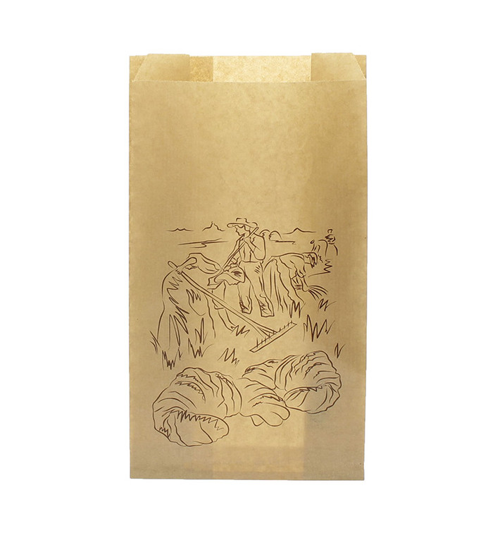 Bolsa de Papel "Siega" Kraft 14+7x24cm (100 Uds) Bolsa de Papel "Siega" Kraft 14+7x24cm (100 Uds)