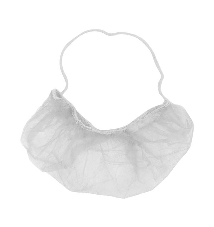 Cubrebarbas en TST de Polipropileno Blanco (100 Uds) Cubrebarbas en TST de Polipropileno Blanco (100 Uds)