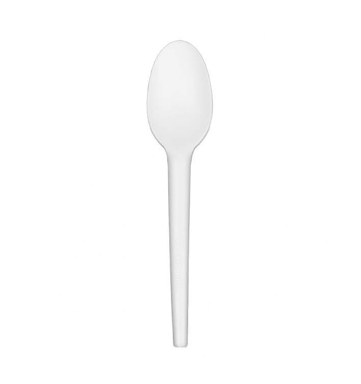 Cuchara Biodegradable CPLA Blanca 16,5cm (25 Uds) Cuchara Biodegradable CPLA Blanca 16,5cm (25 Uds)