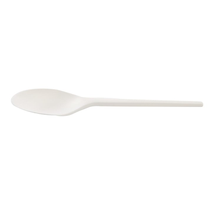 Cuchara Biodegradable CPLA Blanca 16,5cm (25 Uds)