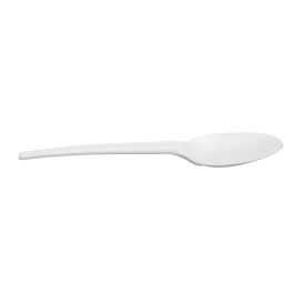 Cuchara Biodegradable CPLA Blanca 16,5cm (25 Uds)