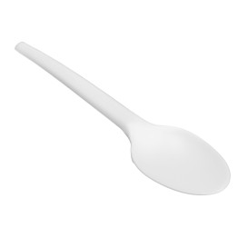Cuchara Biodegradable CPLA Blanca 16,5cm (25 Uds)