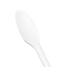 Cuchara Biodegradable CPLA Blanca 16,5cm (25 Uds)
