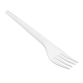 Tenedor Biodegradable CPLA Blanco 17cm (25 Uds)