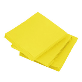 Servilleta de Papel Micropunto 20x20cm 2C Amarilla (90 Uds)