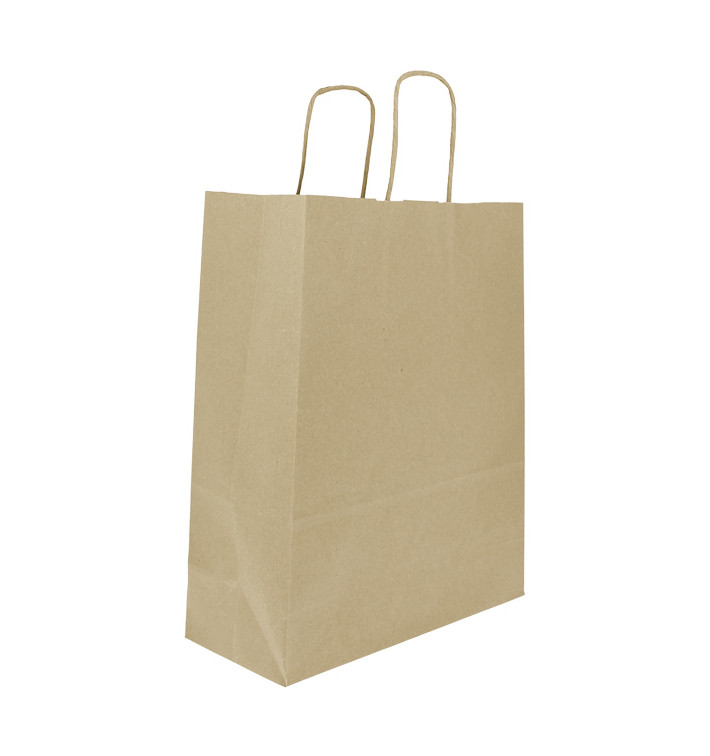 Bolsa Papel Kraft con Asas 100g/m² 25+11x31cm (25 Uds) Bolsa Papel Kraft con Asas 100g/m² 25+11x31cm (25 Uds)