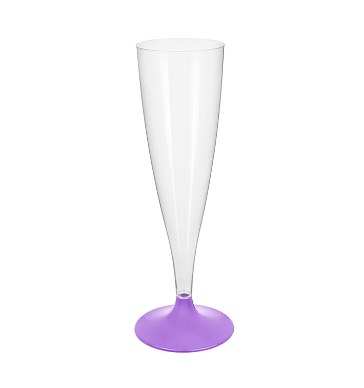 Copa Plástico Cava Pie Lila 140ml 2P (20 Uds) Copa Plástico Cava Pie Lila 140ml 2P (20 Uds)