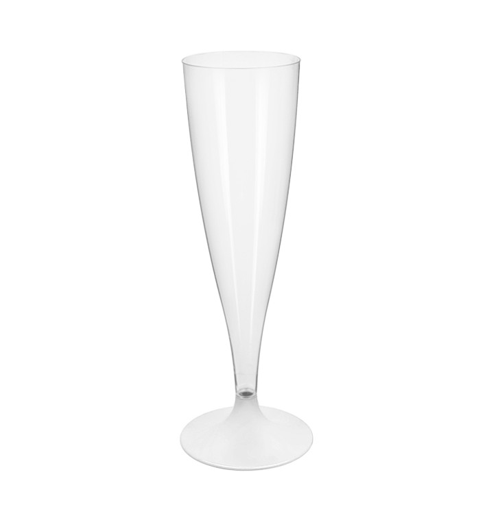 Copa Plástico Cava Pie Blanco 140ml 2P (20 Uds) Copa Plástico Cava Pie Blanco 140ml 2P (20 Uds)