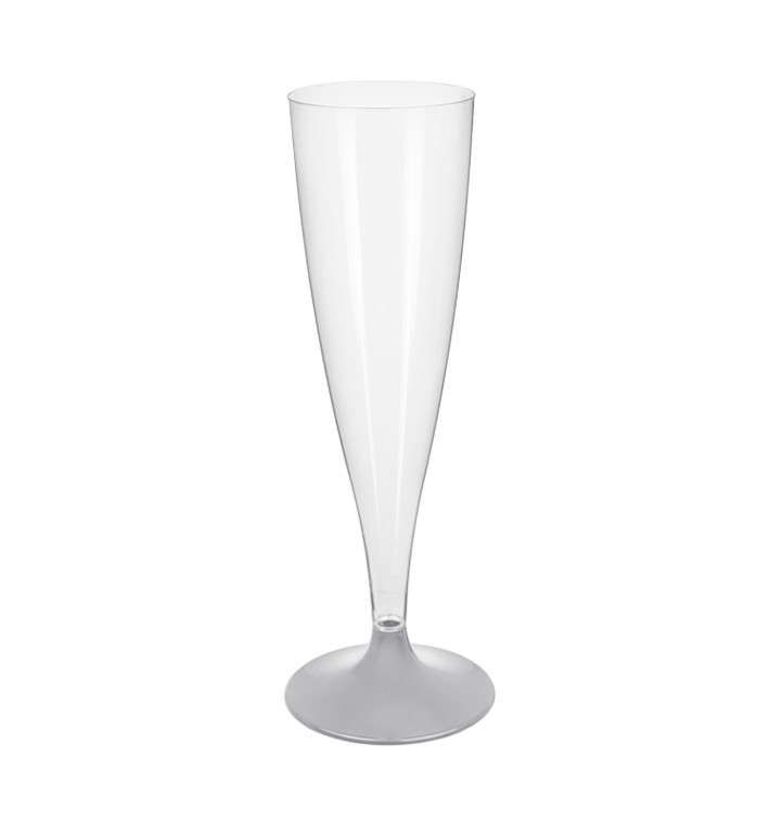 Copa Plástico Cava Pie Gris 140ml 2P (20 Uds) Copa Plástico Cava Pie Gris 140ml 2P (20 Uds)
