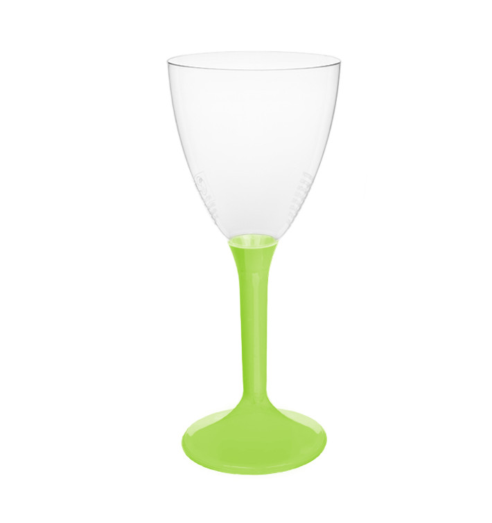 Copa Plástico Vino Pie Verde Lima 180ml 2P (20 Uds) Copa Plástico Vino Pie Verde Lima 180ml 2P (20 Uds)