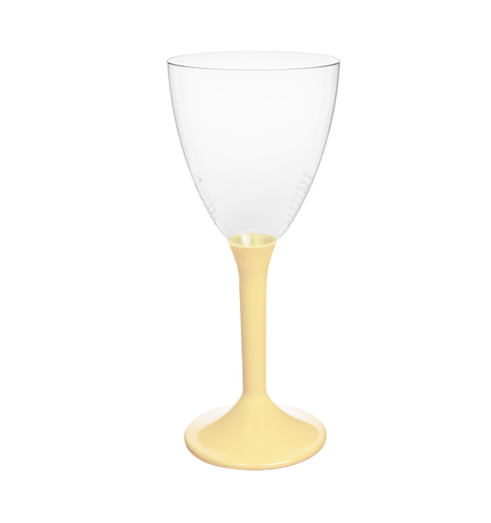 Copa Plástico Vino Pie Crema 180ml 2P (20 Uds) Copa Plástico Vino Pie Crema 180ml 2P (20 Uds)