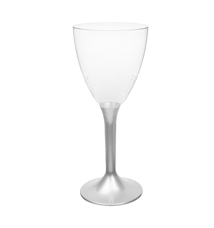 Copa Plástico Vino Pie Gris 180ml 2P (20 Uds) Copa Plástico Vino Pie Gris 180ml 2P (20 Uds)