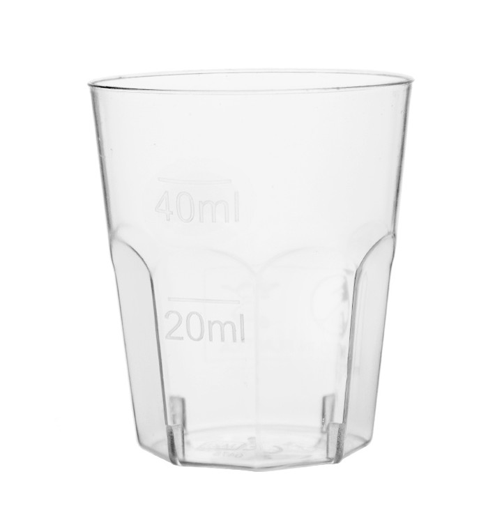 Vaso Plástico Chupito Transp. PS Ø45mm 50ml (50 Uds)