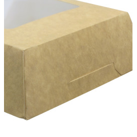 Caja de Cartón Kraft con Ventana 120x120x40mm (25 Uds) 