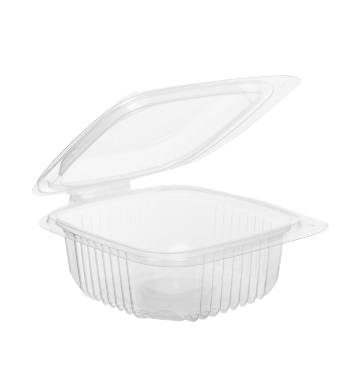 Tarrina Bisagra PP Transparente 250ml 123x114mm (50 Uds) Tarrina Bisagra PP Transparente 250ml 123x114mm (50 Uds)