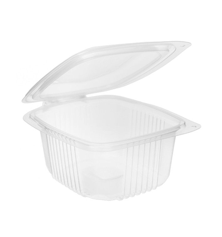 Tarrina Bisagra PP Transparente 500ml 142x123mm (50 Uds) Tarrina Bisagra PP Transparente 500ml 142x123mm (50 Uds)