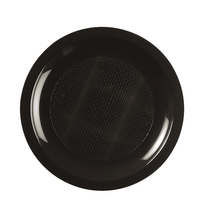 Plato Reutilizable PP Llano Negro Round Ø18,5cm (25 Uds) Plato Reutilizable PP Llano Negro Round Ø18,5cm (25 Uds)