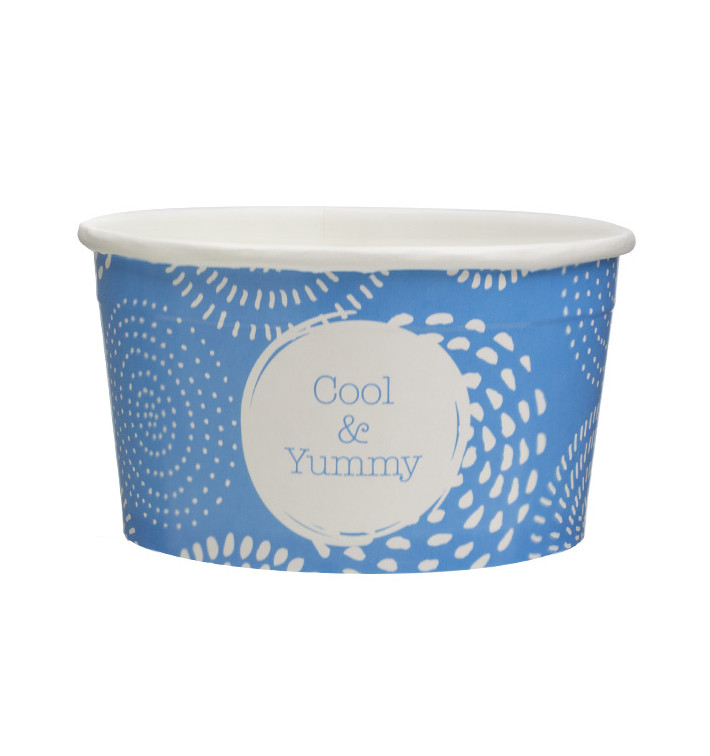 Tarrina de Cartón para Helados 6oz/175ml "Cool&Yummy" (2.000 Uds)