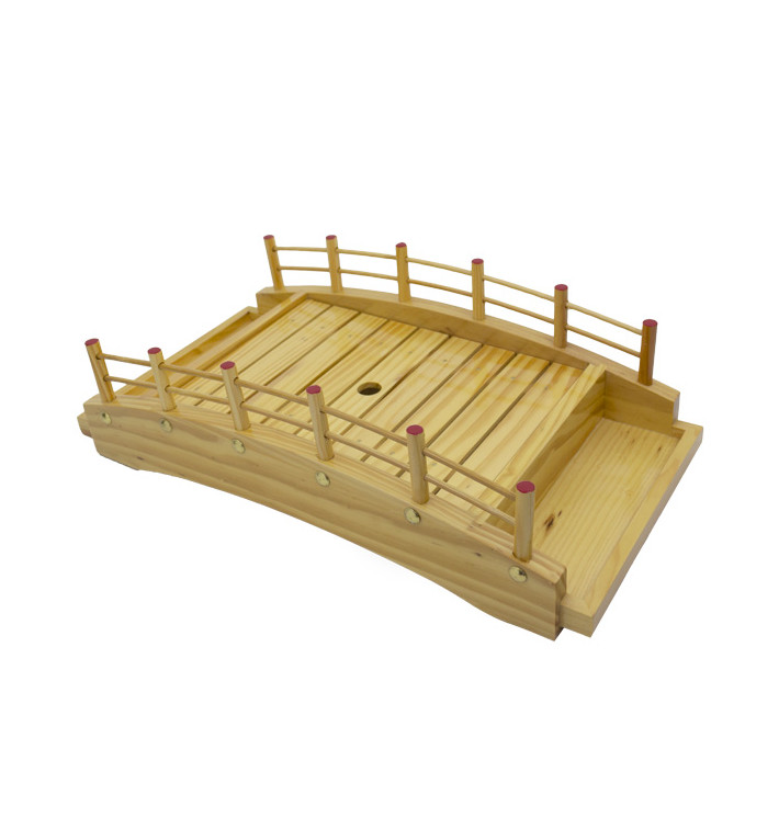 Bandeja Puente para Sushi de Madera 43x21,5x12,5cm (1 Ud) Bandeja Puente para Sushi de Madera 43x21,5x12,5cm (1 Ud)