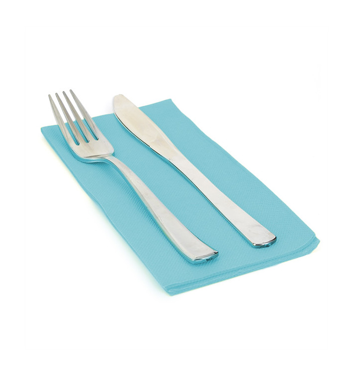 Servilleta Papel 1/8 40x40cm Celeste Punta-Punta (50 Uds) Servilleta Papel 1/8 40x40cm Celeste Punta-Punta (50 Uds)