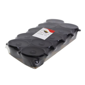Cazuela Degustación Negro con Tapa 7,5x6,5cm 60ml (10 Uds)