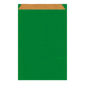 Bolsa de Papel Kraft Verde 26+9x46cm 