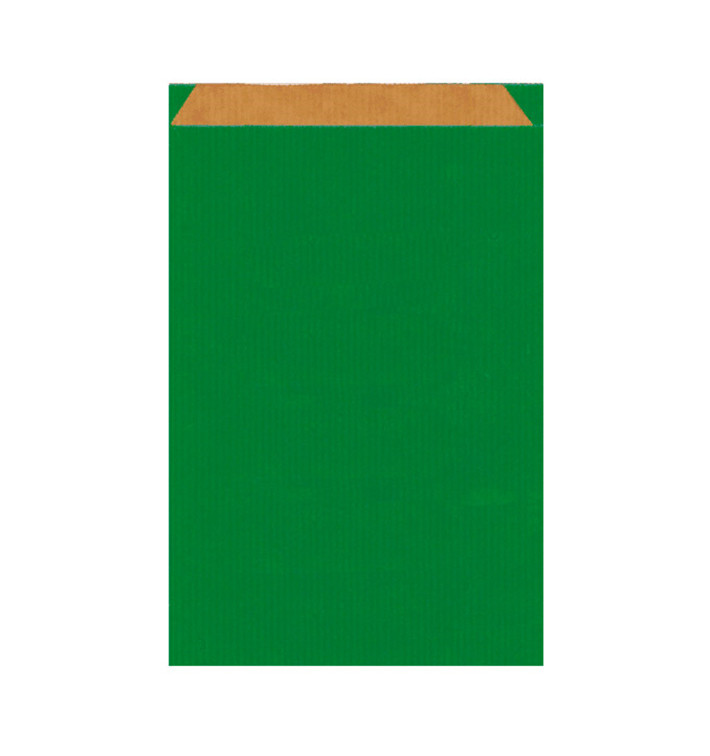 Bolsa de Papel Kraft Verde 26+9x46cm Bolsa de Papel Kraft Verde 26+9x46cm