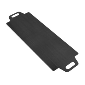 Bandeja Cartón Rectangular Negra Asas 32x7,5 cm (100 Uds)