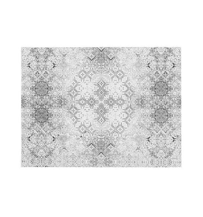 Mantel de Papel Cortado 1x1m "Mosaico" Negro 40g/m² (400 Uds) Mantel de Papel Cortado 1x1m "Mosaico" Negro 40g/m² (400 Uds)