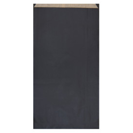 Bolsa de Papel Kraft Negra 19+8x35cm (50 Unidades)