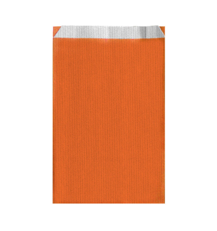 Bolsa de Papel Naranja 26+9x46cm Bolsa de Papel Naranja 26+9x46cm