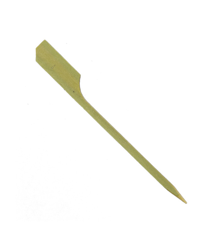 Pinchos de Bambú Decorados "Golf" Verde Natural 9cm (100 Uds) Pinchos de Bambú Decorados "Golf" Verde Natural 9cm (100 Uds)