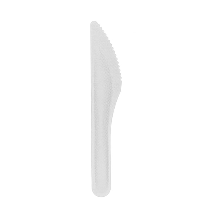 Cuchillo de Caña de Azúcar Blanco 16cm (50 Uds)