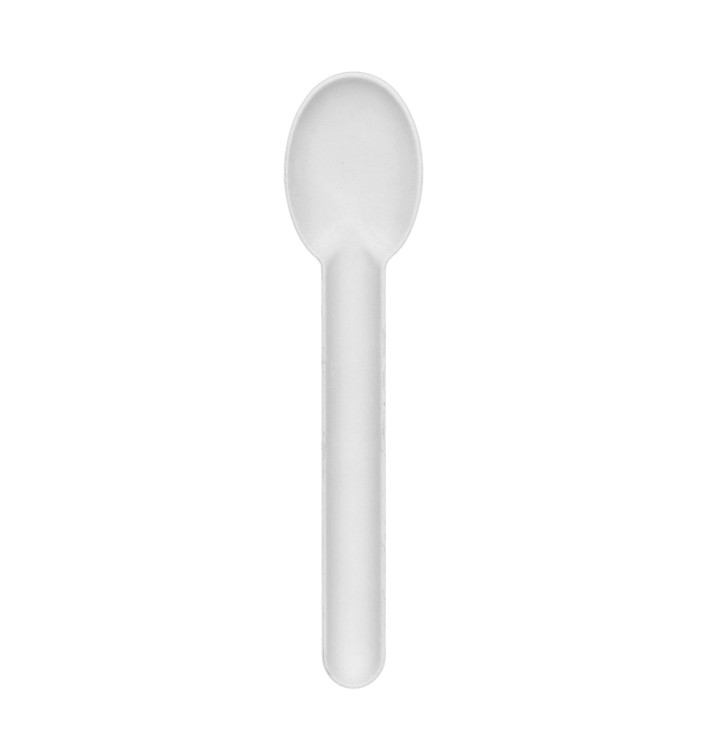 Cuchara de Caña de Azúcar Blanco 16cm (50 Uds)