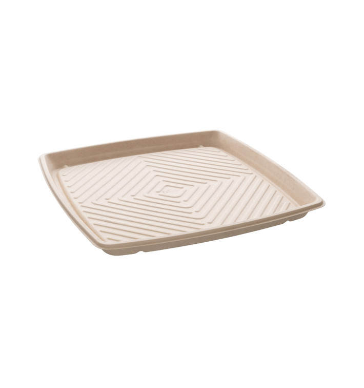 Bandeja Caña de Azúcar Cuadrada Natural 40x40cm (5 Uds) Bandeja Caña de Azúcar Cuadrada Natural 40x40cm (5 Uds)