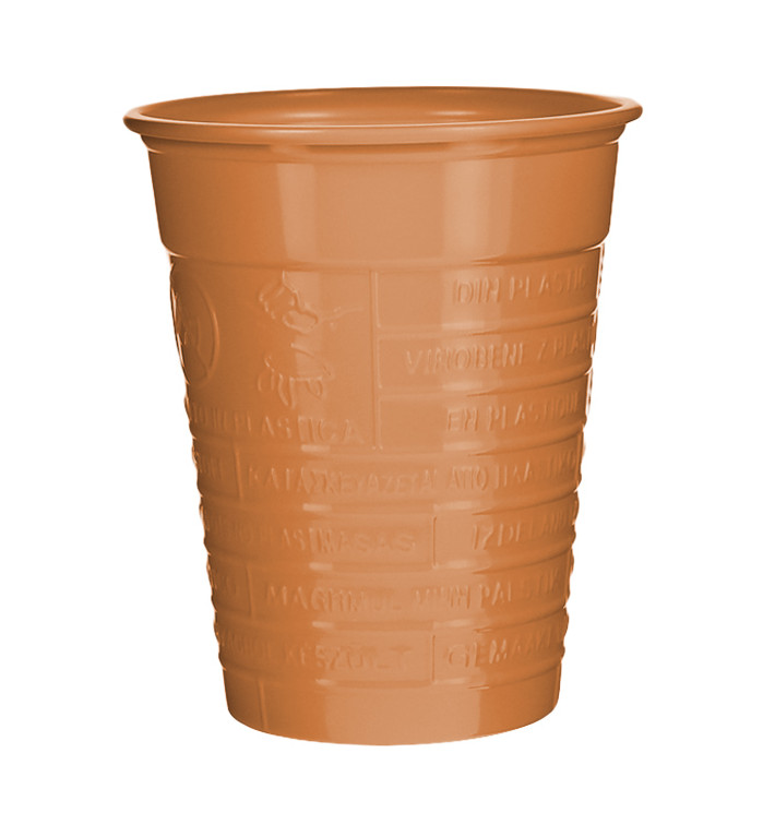 Vaso de Plástico PS Naranja 200ml Ø7cm (50 Uds) Vaso de Plástico PS Naranja 200ml Ø7cm (50 Uds)