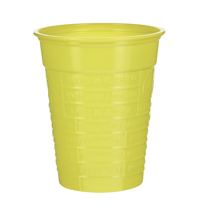 Vaso de Plástico PS Amarillo 200ml Ø7cm (50 Uds)
