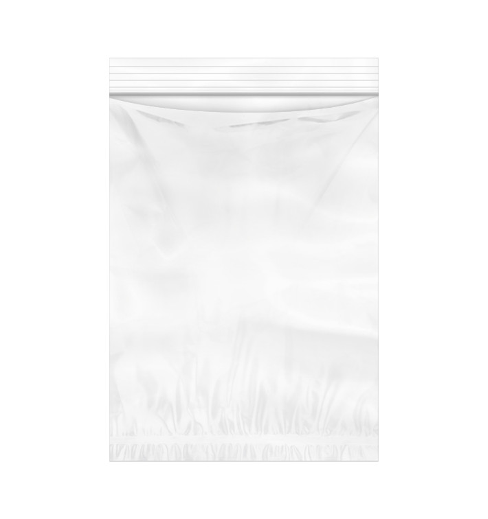 Bolsas de Polietileno Autocierre y Bolsillo 16x22+20cm G200 (100 Uds)