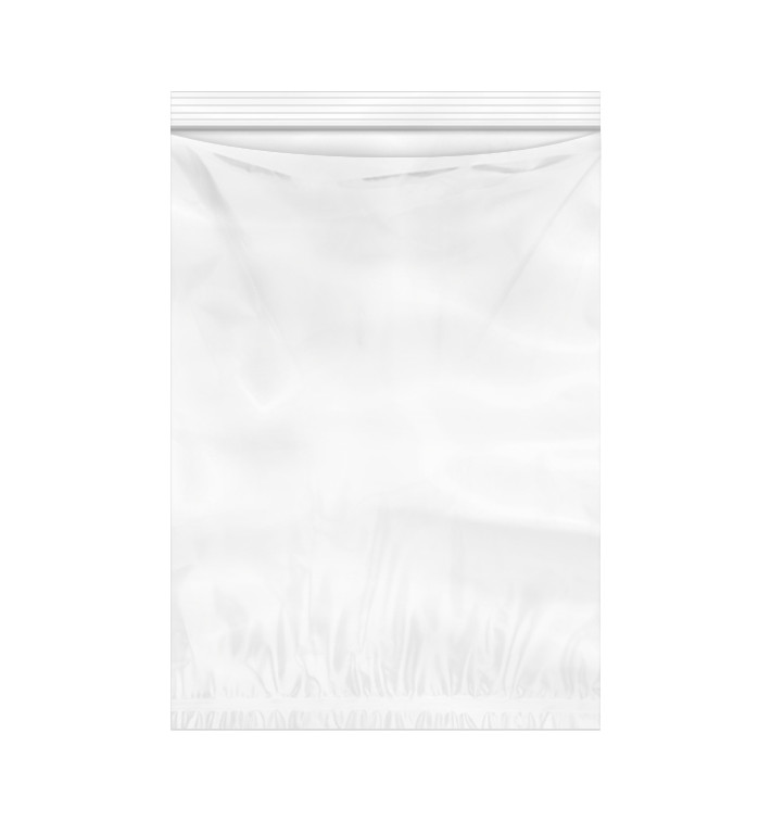 Bolsas de Polietileno Autocierre y Bolsillo 23x32+26cm G200 (100 Uds)