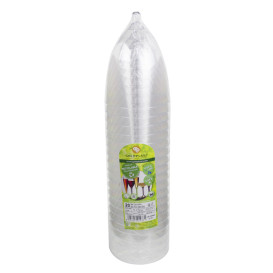 Copa Plástico Vino Pie Gris 300ml 2P (20 Uds)