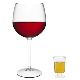 Copa de Plástico con Pie para Licor 40ml (20 Uds)