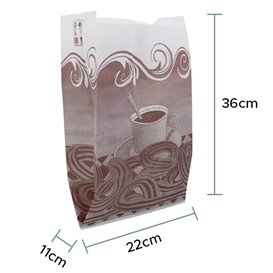 Bolsa para Churros Antigrasa 22+11x36cm (250 Uds)