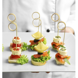 Pincho de Bambú con Asa Rizada 9cm (100 Uds)