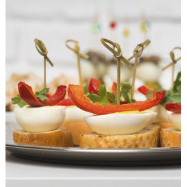 Pinchos de Bambú "Lazo" Natural 12cm (250 Uds)