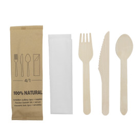 Set Cubiertos Ecológicos portátiles biodegradables, cuchara, cuchillo y  tenedor, Moda de Mujer