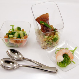 Vaso de Plastico Degustacion Transparente 4x4x7 cm (20 Uds)