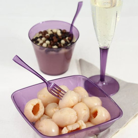 Cuchara de Plastico Premium Berenjena 160mm (10 Uds)